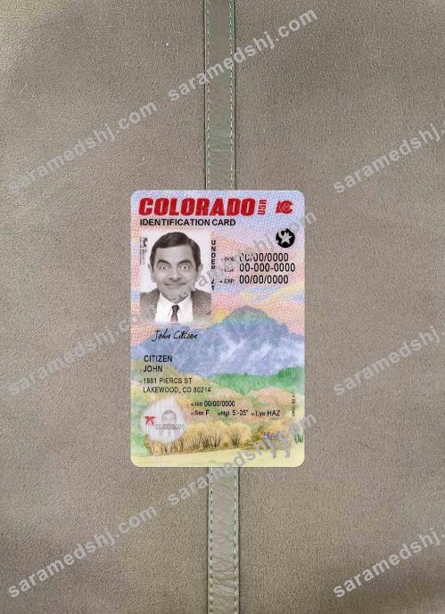 USA Colorado ID card under 21 photolook FRONT